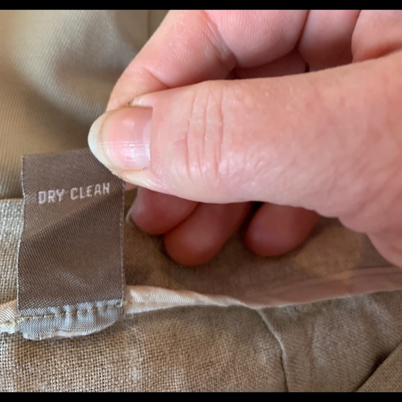 Tan linen pants. 14 petite. Valerie Stevens. - Picture 7 of 7